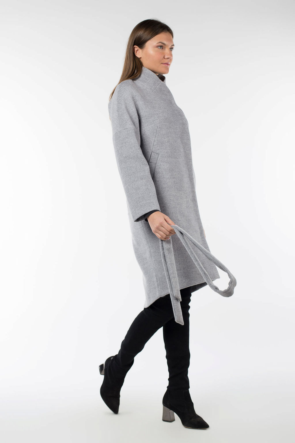 01-10149 Пальто женское демисезонное (пояс) - El podio фото 2