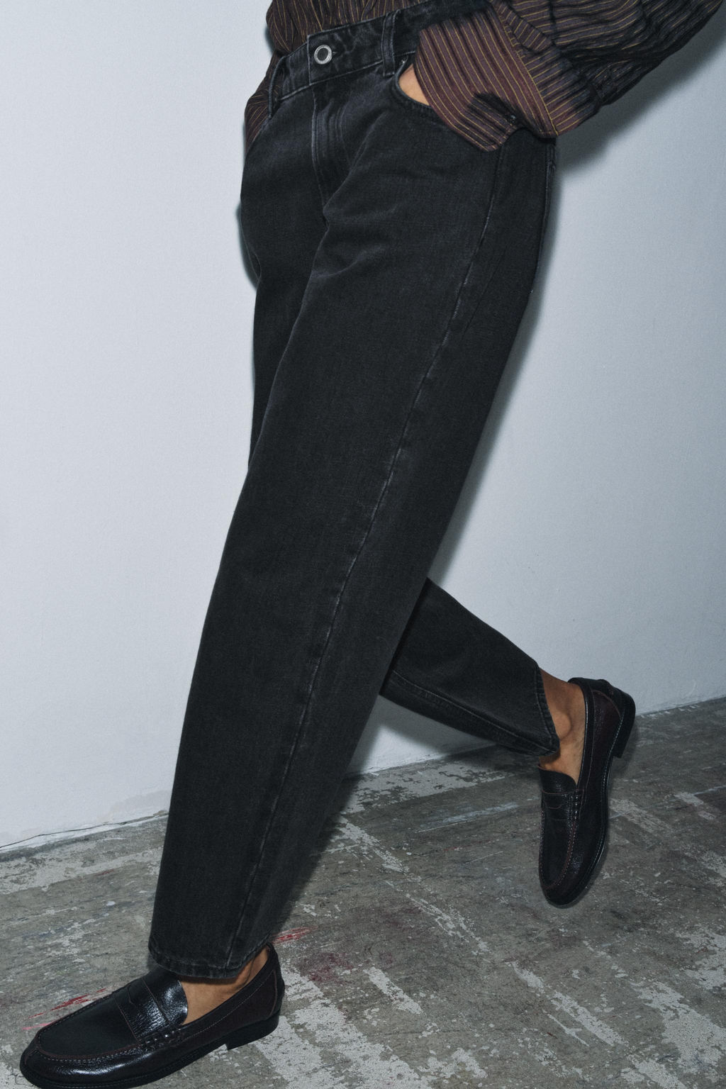 ZW COLLECTION MID-WAIST FULL LENGTH JEANS - Zara фото 3