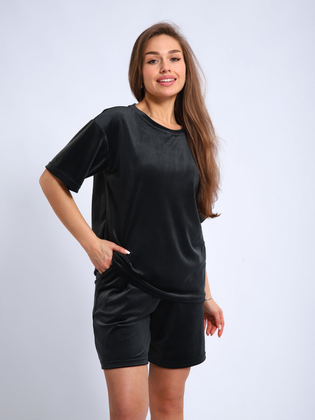Костюм женский 5-350 из велюра - Новое кимоно фото 5