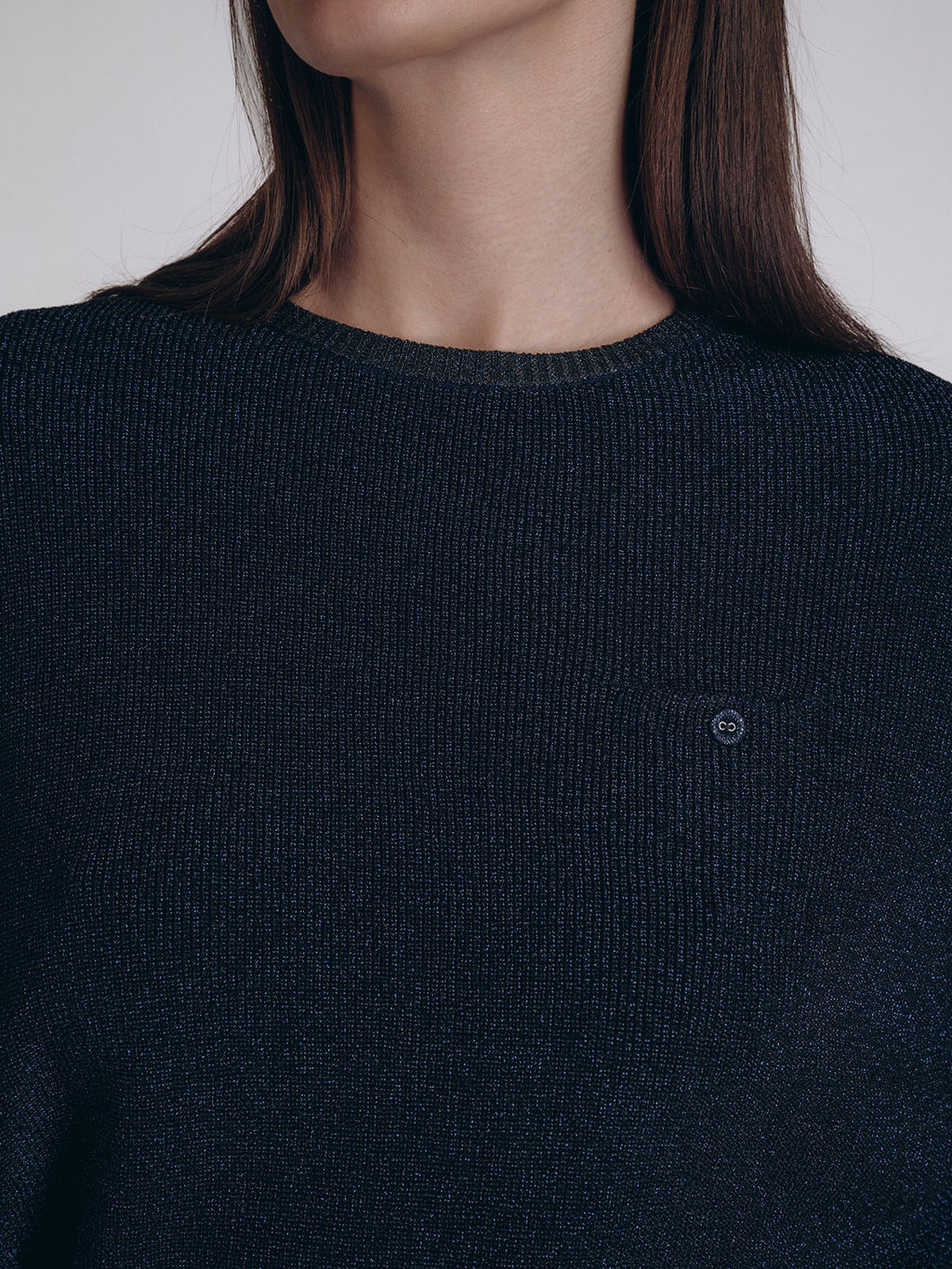 Женская кофта тёмно-синего цвета (арт. 5224TBC) - Indefini фото 5