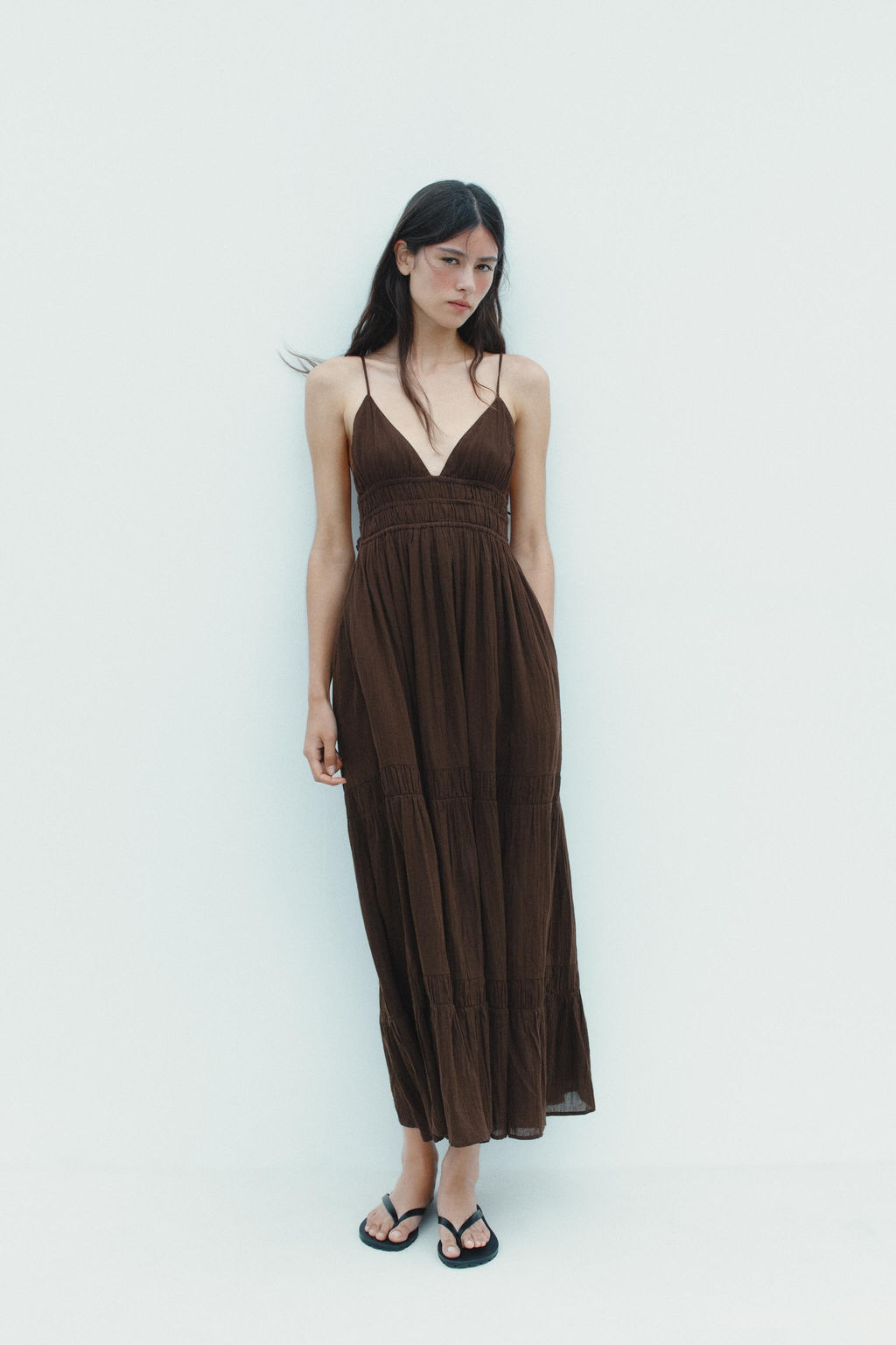 GAUZE MIDI DRESS