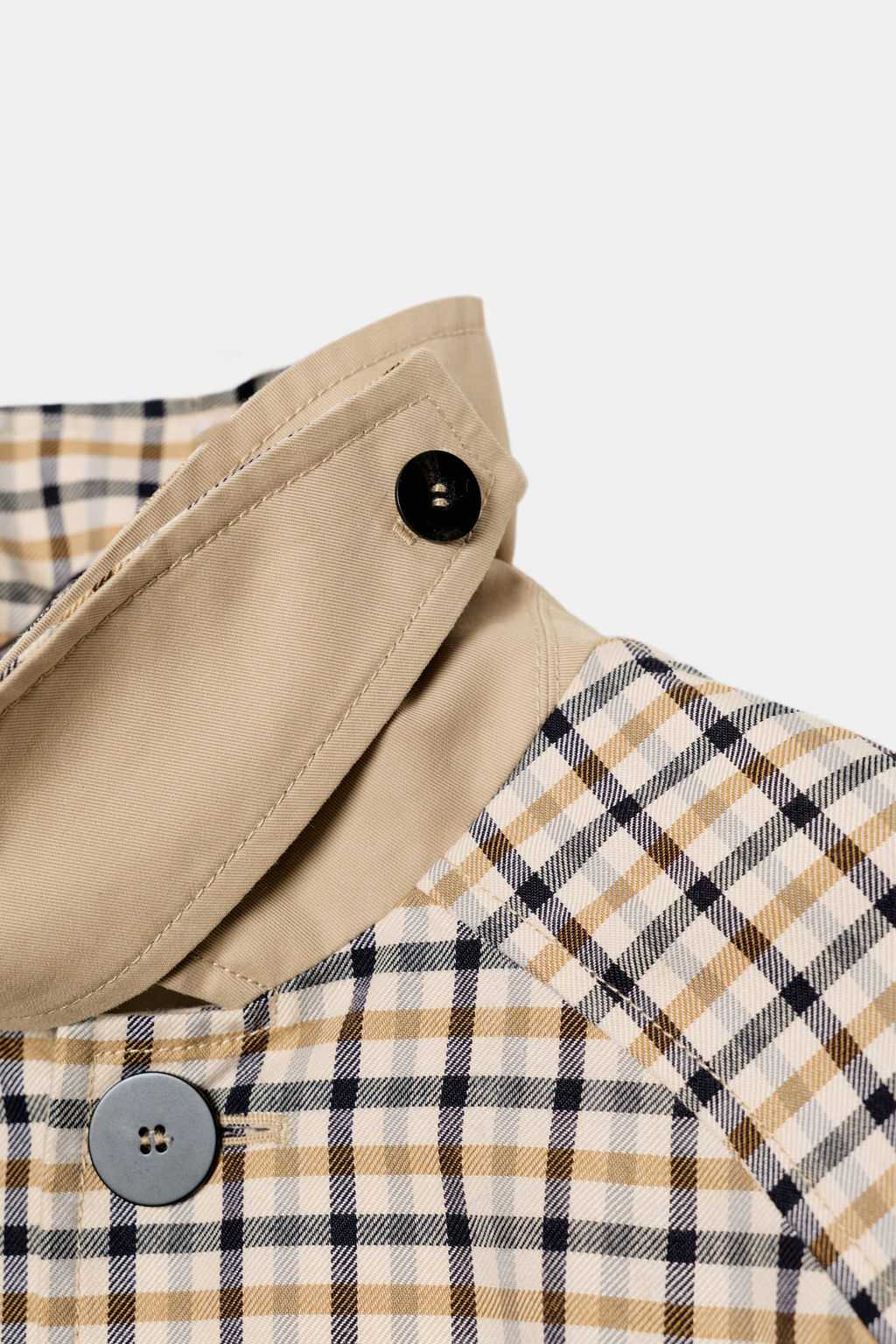ZW COLLECTION REVERSIBLE CHECKS TRENCH COAT - Zara фото 14