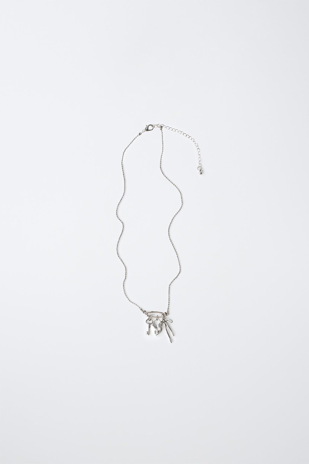 COLLAR COLGANTES LLAVE, LAZO Y CANDADO / Plata - Zara фото 2