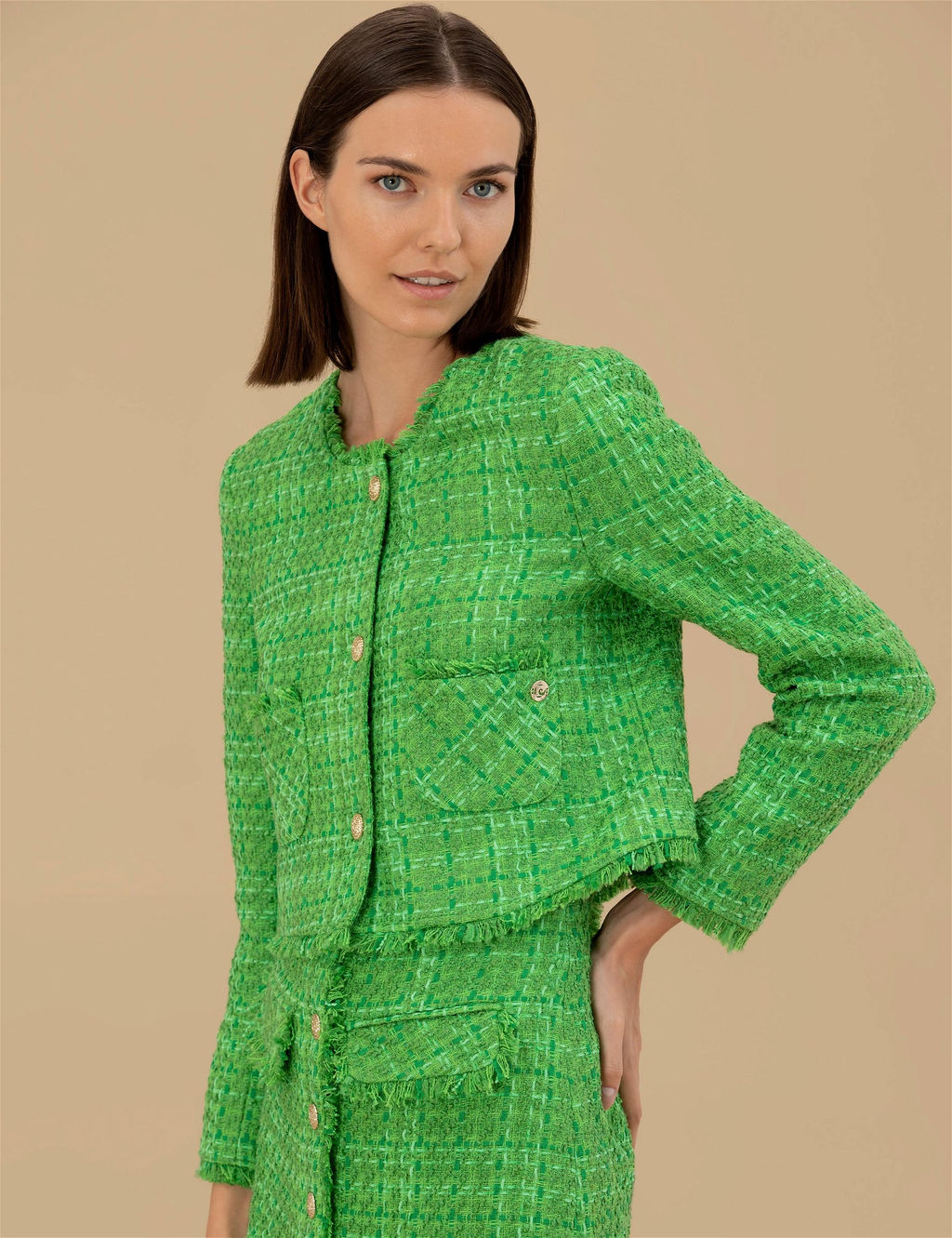 Bisiklet Yaka Crop T_vit Ceket - Pierre cardin фото 3