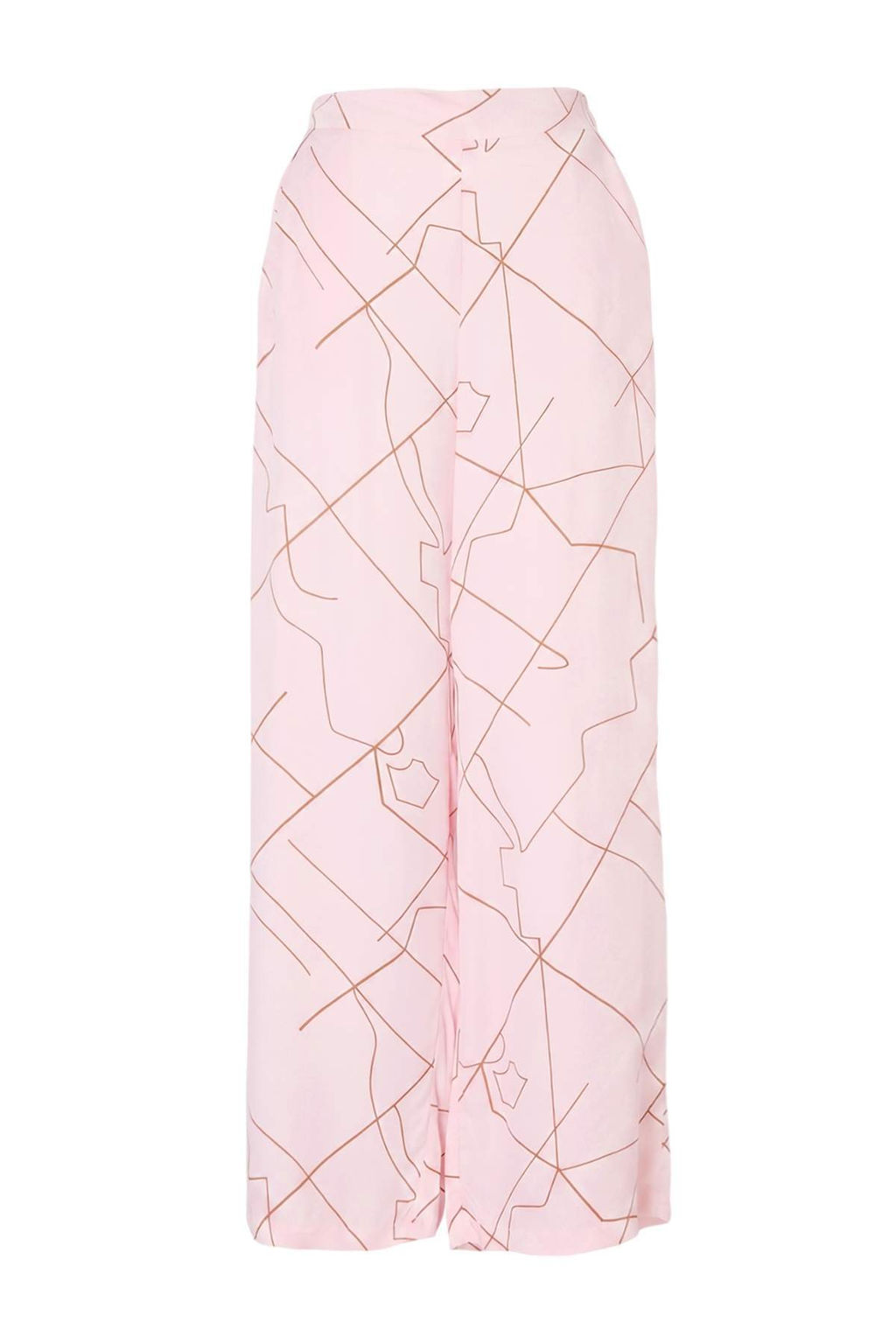 Trendyol Studio Pembe Desenli Arka Beli Lastikli Saten Pantolon TWOSS26PL0013 - Trendyolmilla фото 5