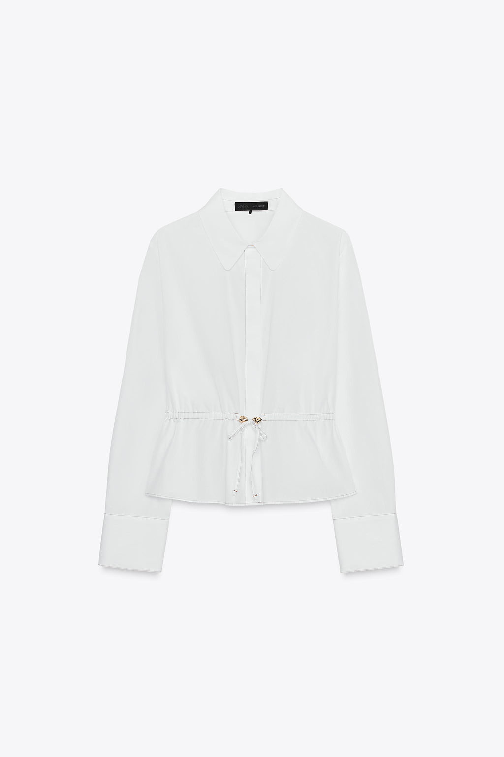 TOPSTITCHED POPLIN SHIRT - Zara фото 6