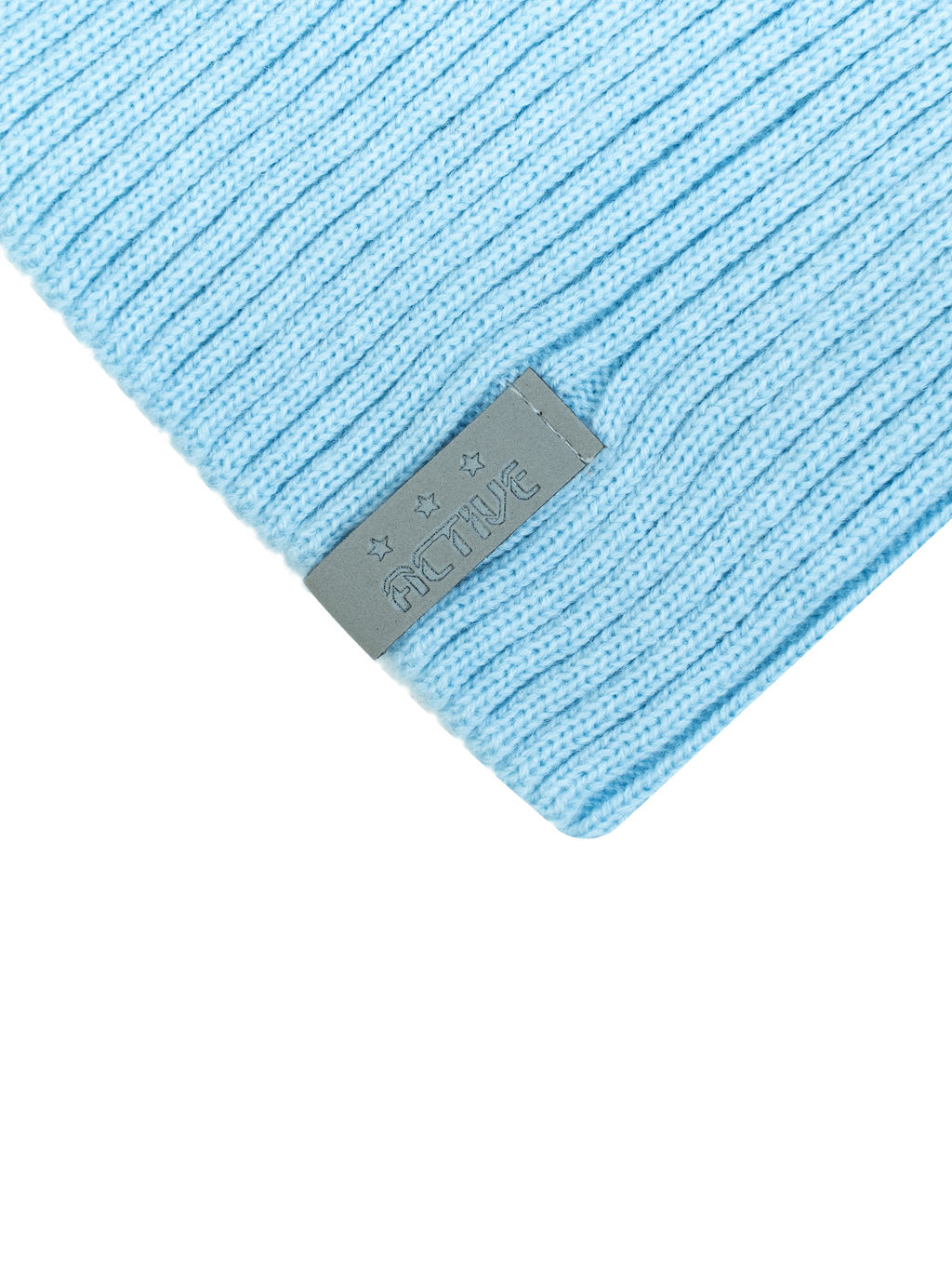 Шапка вязаная светло-голубая Ш-103 (58)