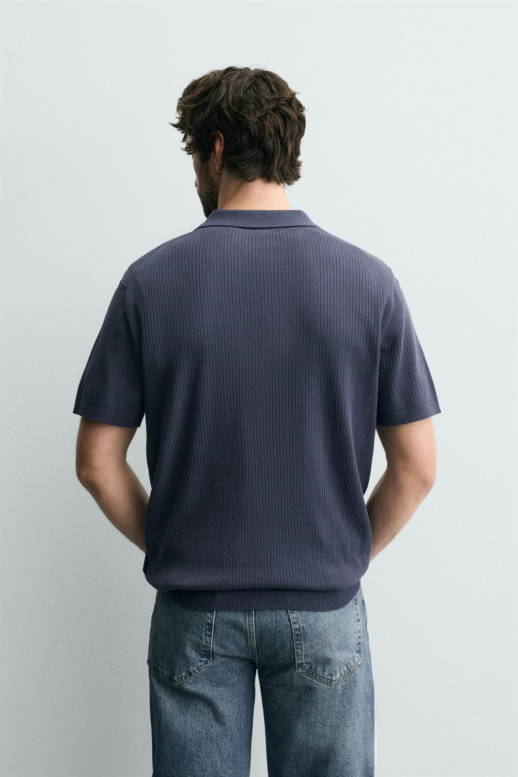 RIB KNIT POLO SHIRT - Zara фото 3
