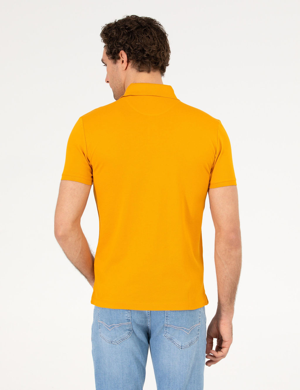 Желтая приталенная базовая футболка - Cacharel фото 5