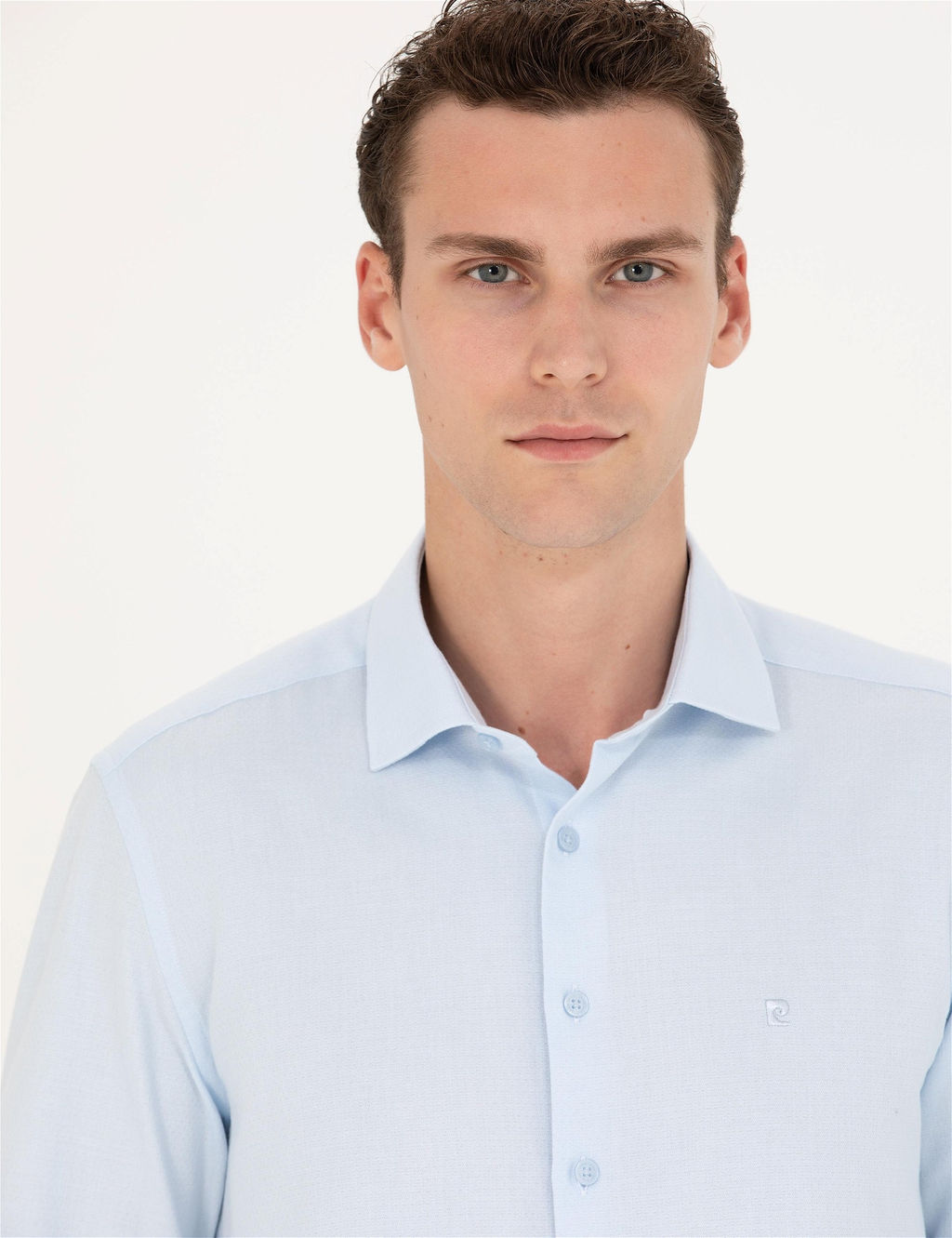 A__k Mavi Slim Fit Uzun Kollu G_mlek - Pierre cardin фото 2