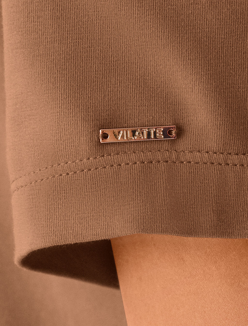 VILATTE / Футболка из премиального хлопка с эластаном  фото 3