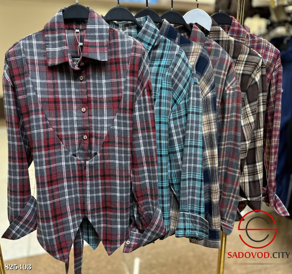 Рубашка женская в клетку