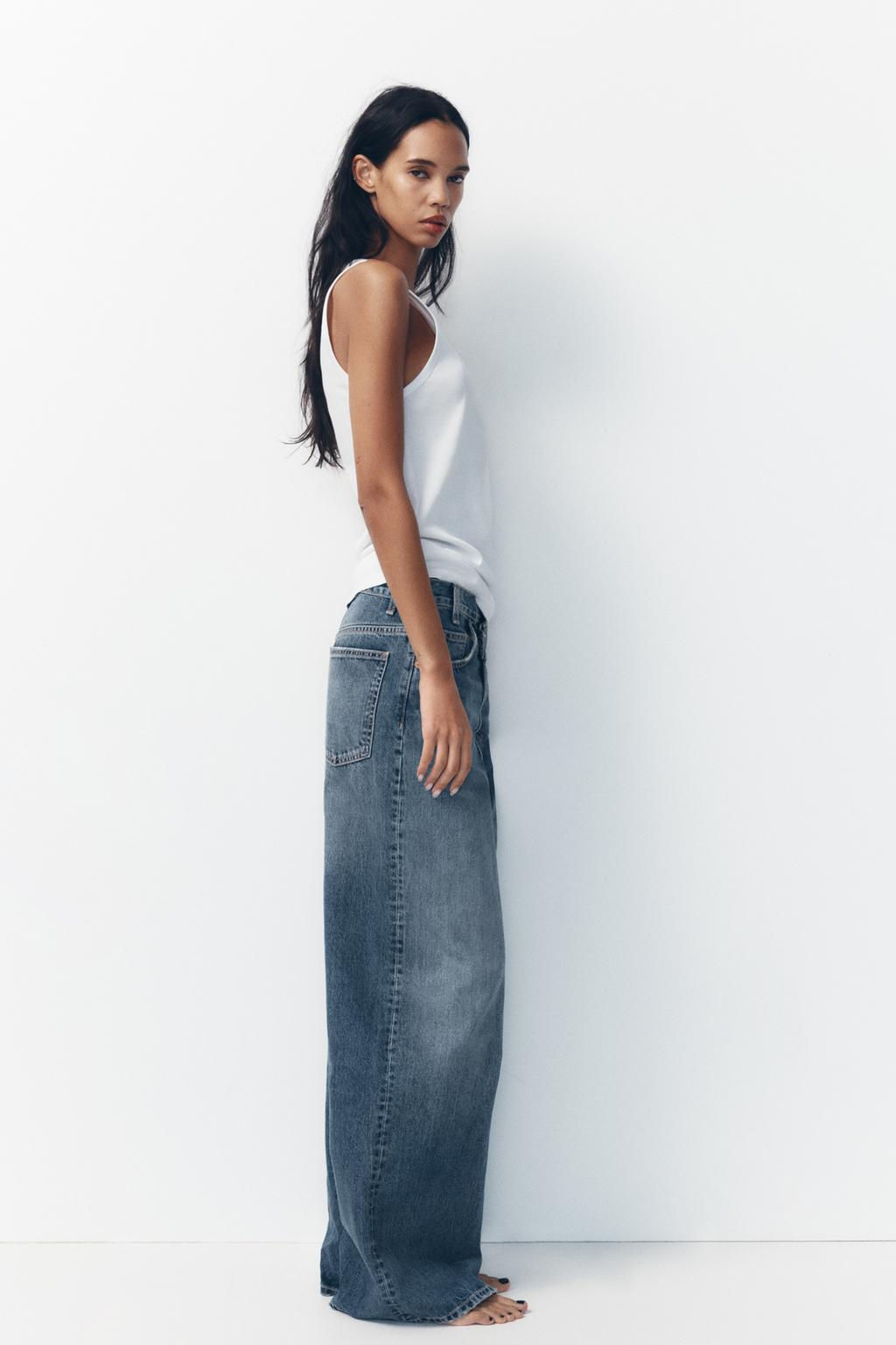 TRF MID-WAIST CROSSOVER BAGGY JEANS - Zara фото 10