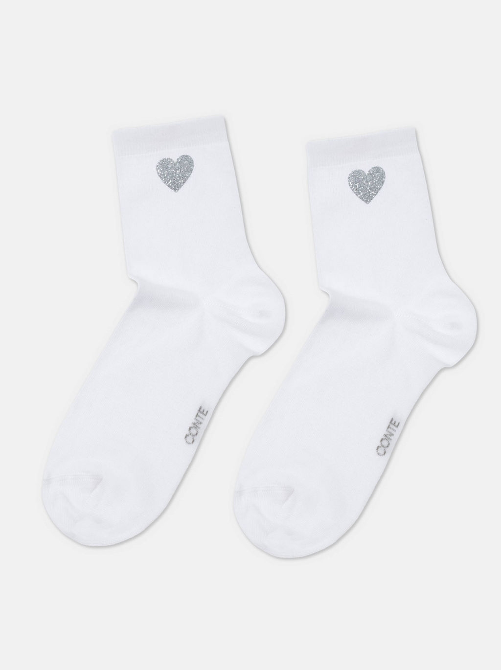 Цена за 2 пары. Носки классические CONTE Носки из хлопка с сияющим рисунком Heart - Conte elegant фото 5