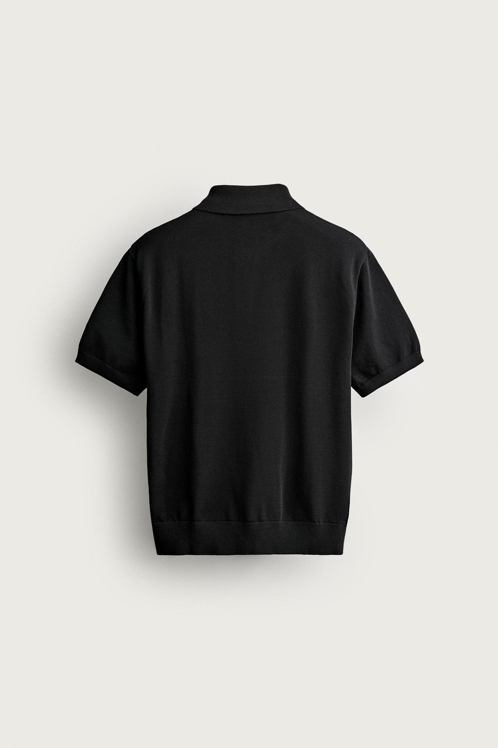 POLO PUNTO CUELLO CREMALLERA / Negro