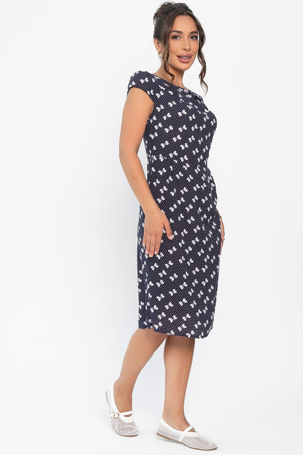 Платье Габриэль (синее/бантики) П13954-10М