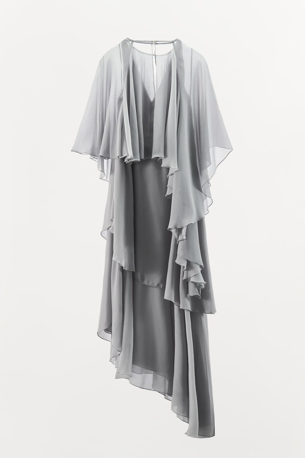 HALTER DRESS WITH OVERLAY - Zara фото 5