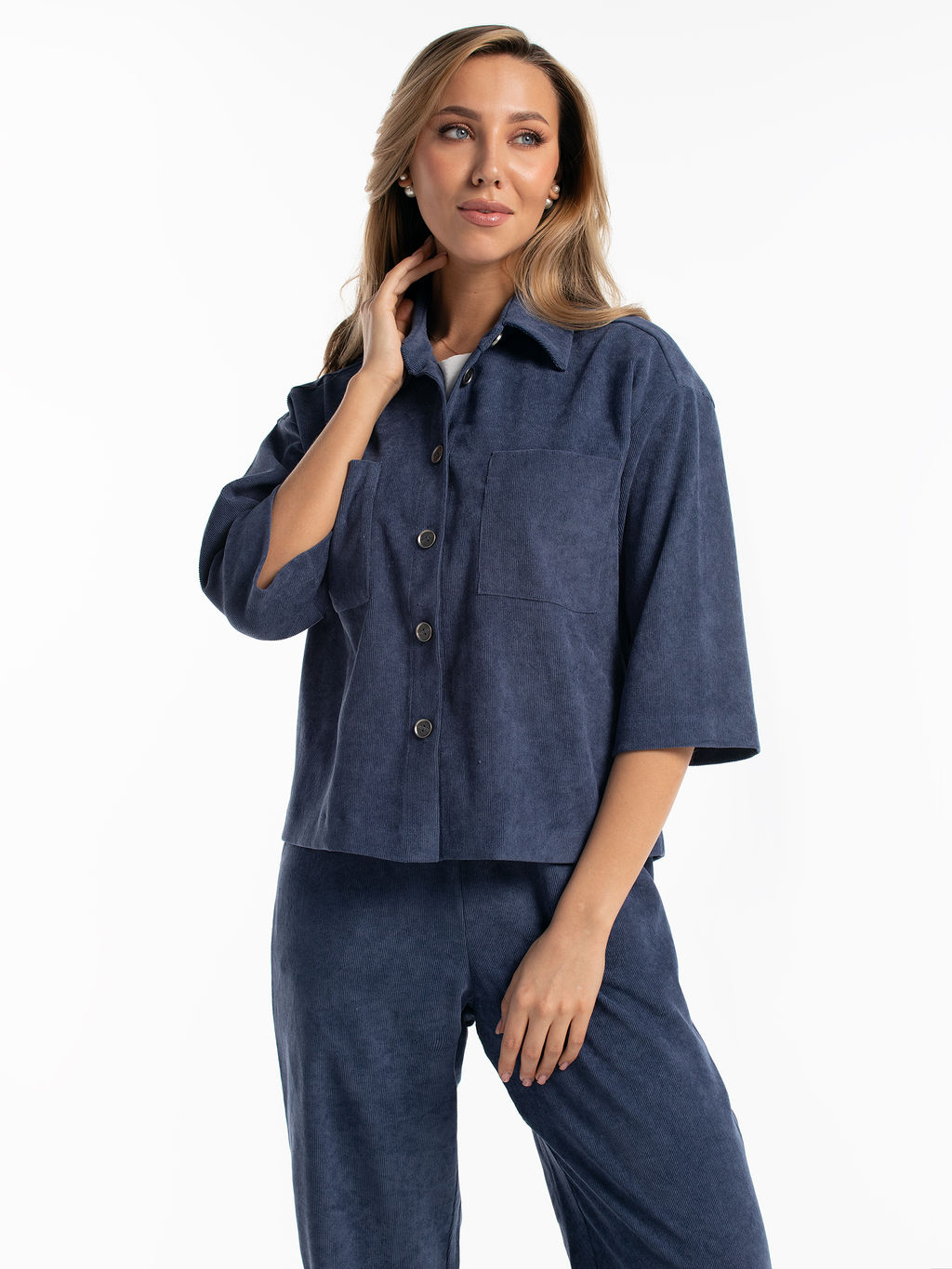 Жакет вельветовый индиго - Odis фото 7