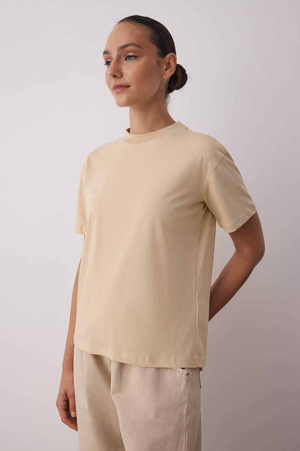 Siyah-Beyaz-Lacivert 3Lu Paket %100 Pamuk Regular/Normal Kal?p Dik Yaka Orme T-Shirt TWOAW26TS00007 - Trendyolmilla фото 11