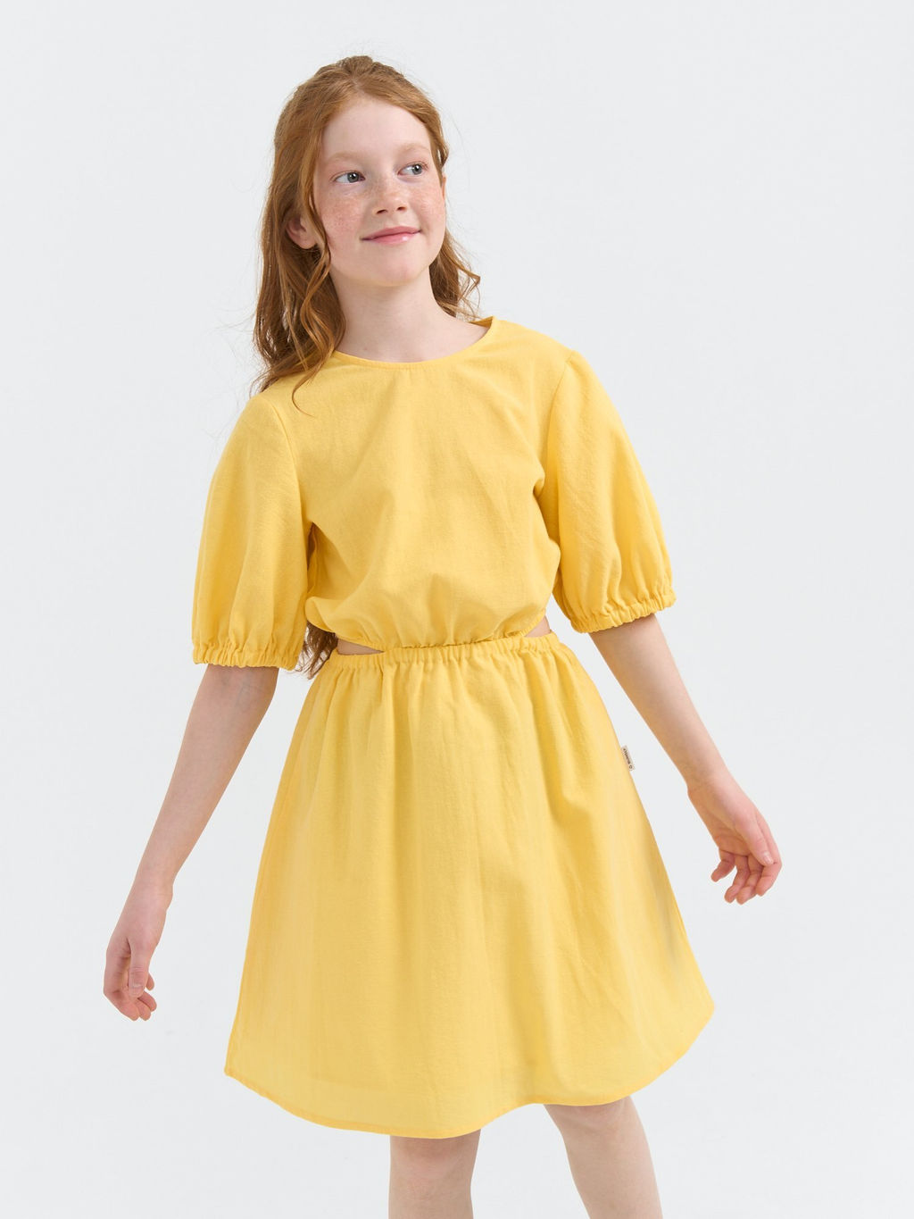 Платье хлопковое с разрезами Мимоза 7+ - Bungly фото 4