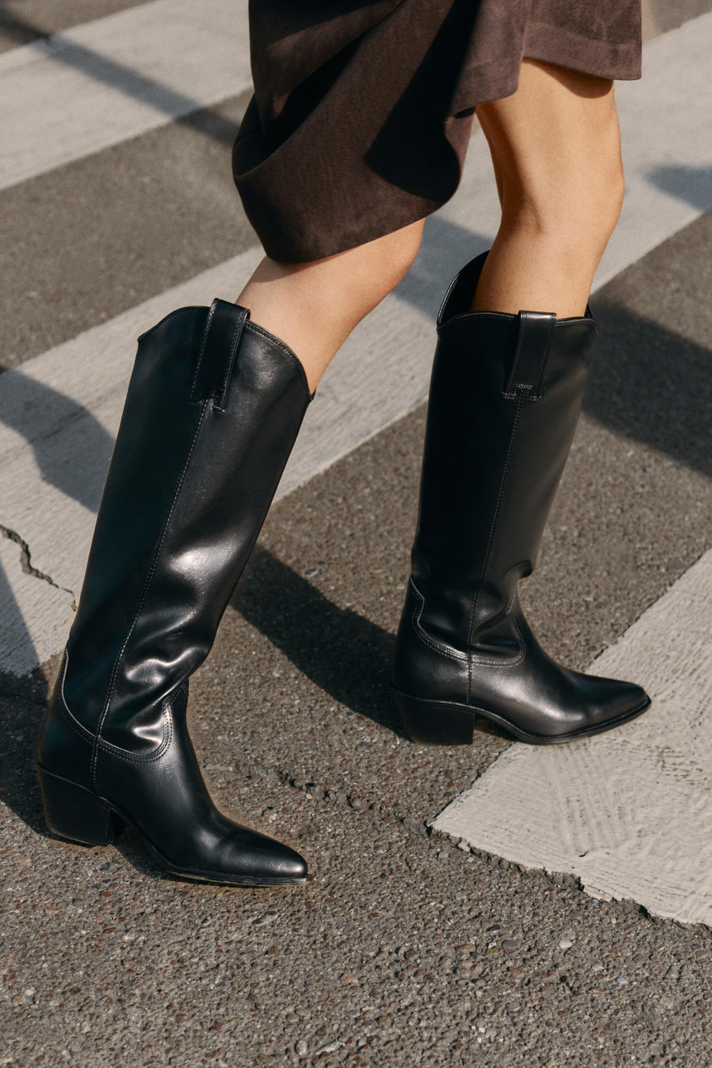 COWBOY KNEE-HIGH BOOTS - Zara фото 3