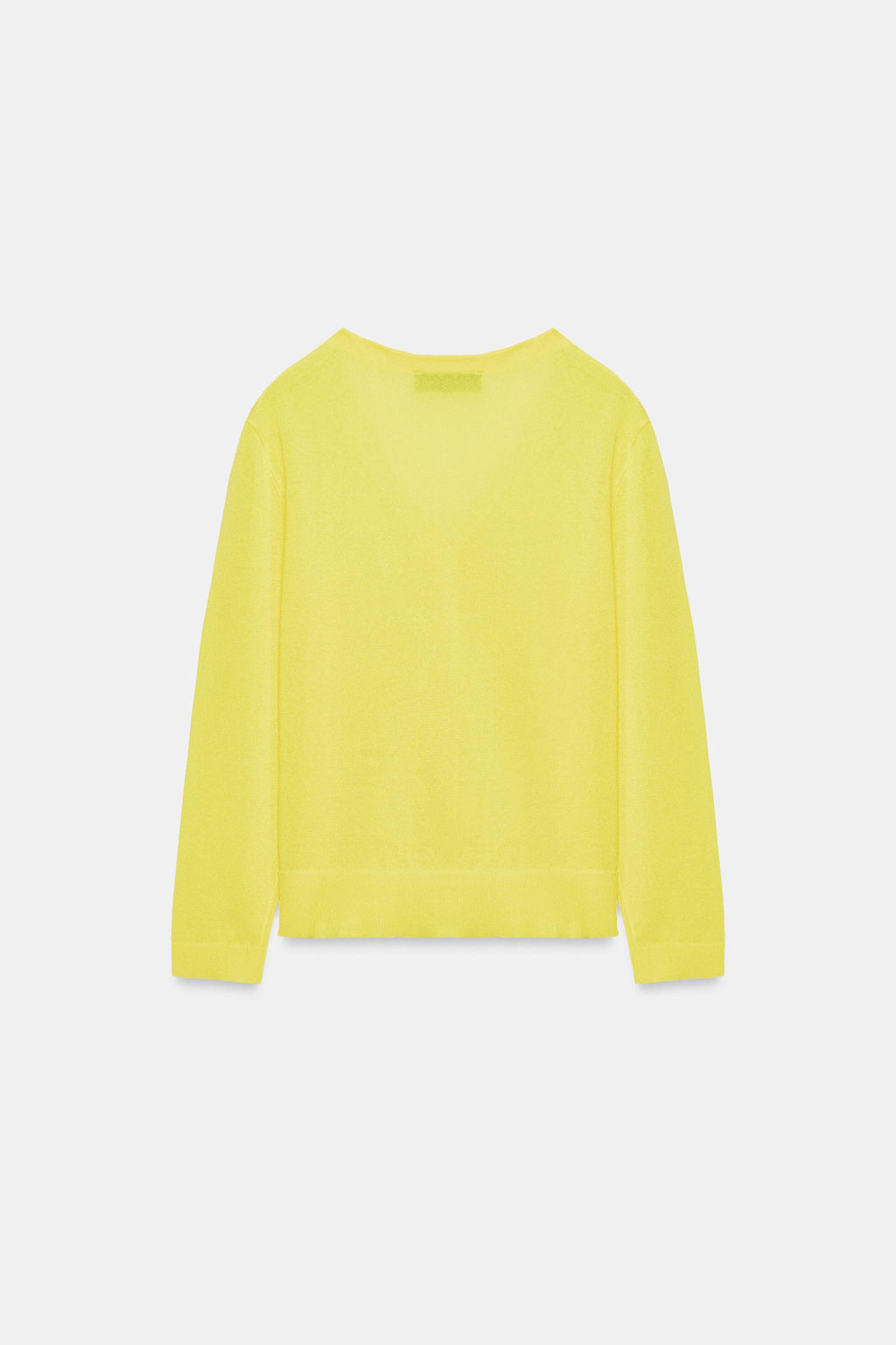 CHAQUETA PUNTO FINO / Amarillo