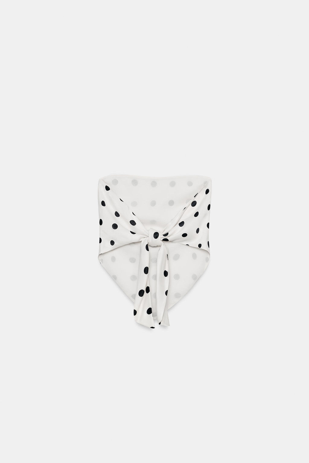 TOP SATINADO PALABRA DE HONOR LAZADA / Blanco / Negro - Zara фото 6