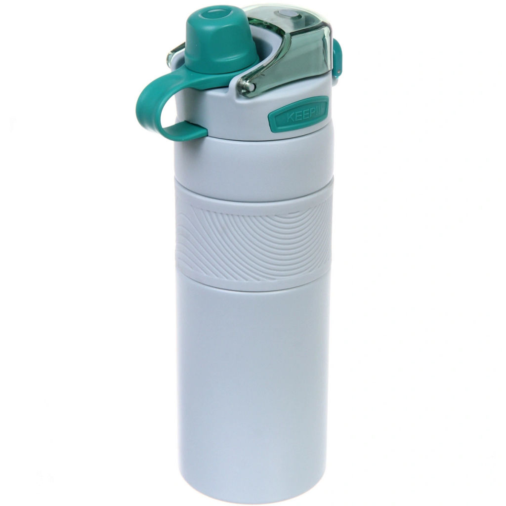 Термос 800мл "Фитнесс", цвет светло-голубой