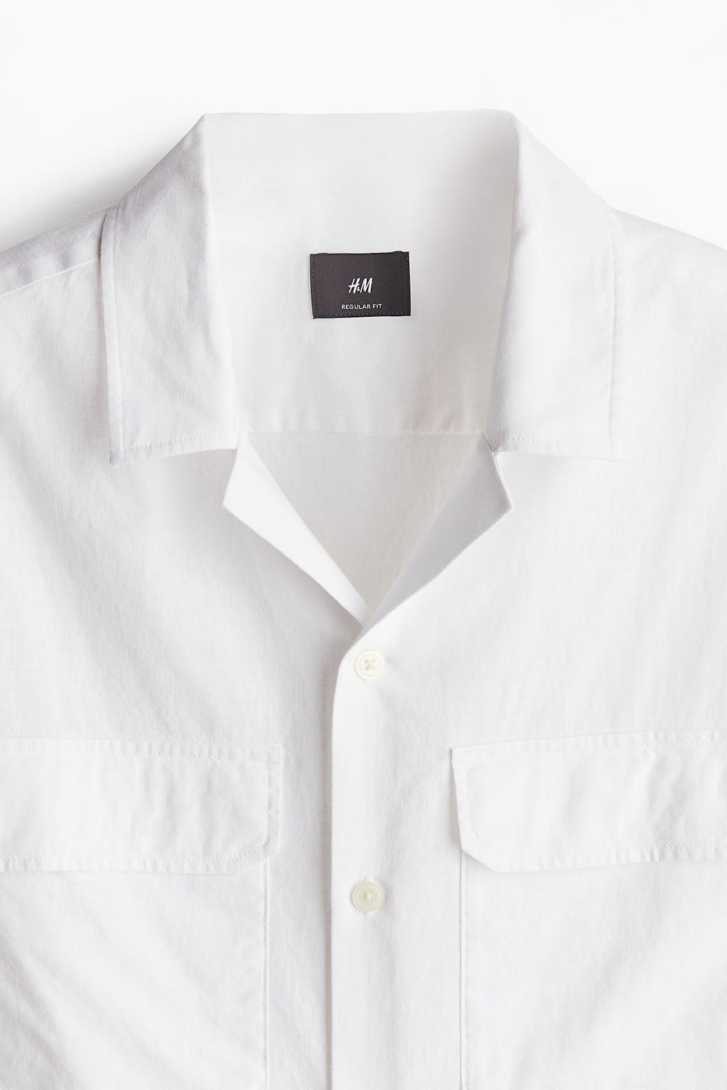 Camisa cargo en mezcla de lino Regular Fit - H&m фото 9
