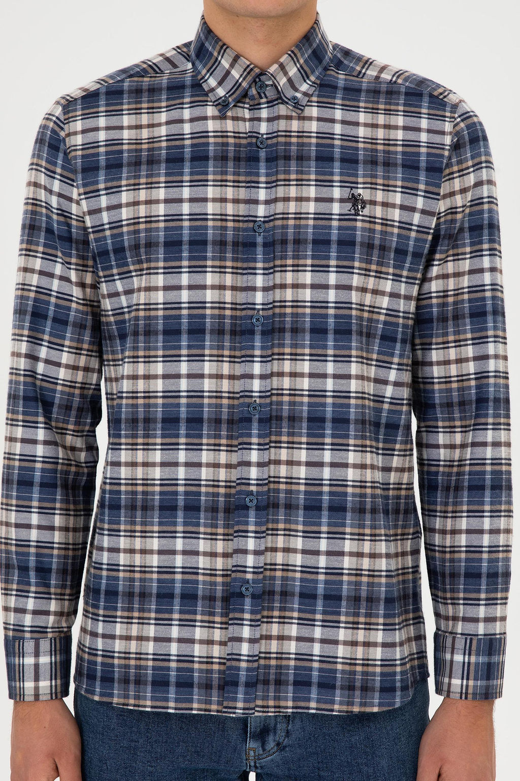 Erkek A__k Lacivert Uzun Kollu G_mlek - U.s. polo assn фото 6