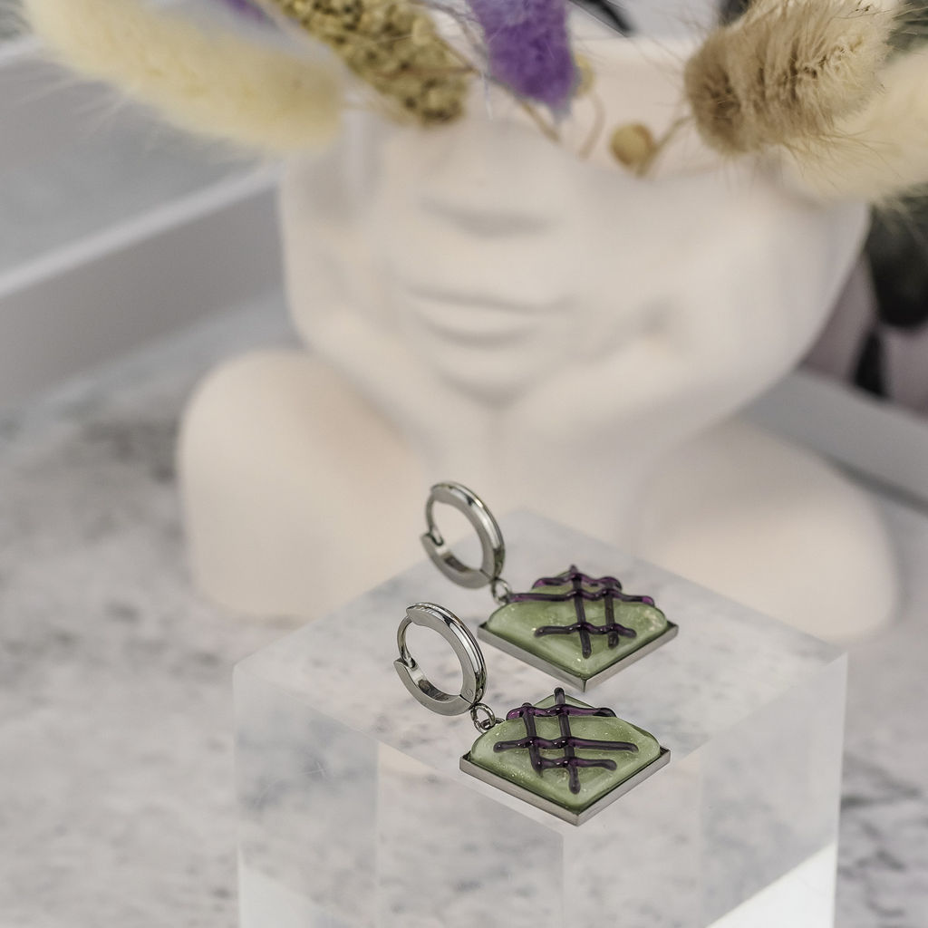 Серьги из муранского стекла TARTAN DESIGN LS3560 - Vloes фото 2