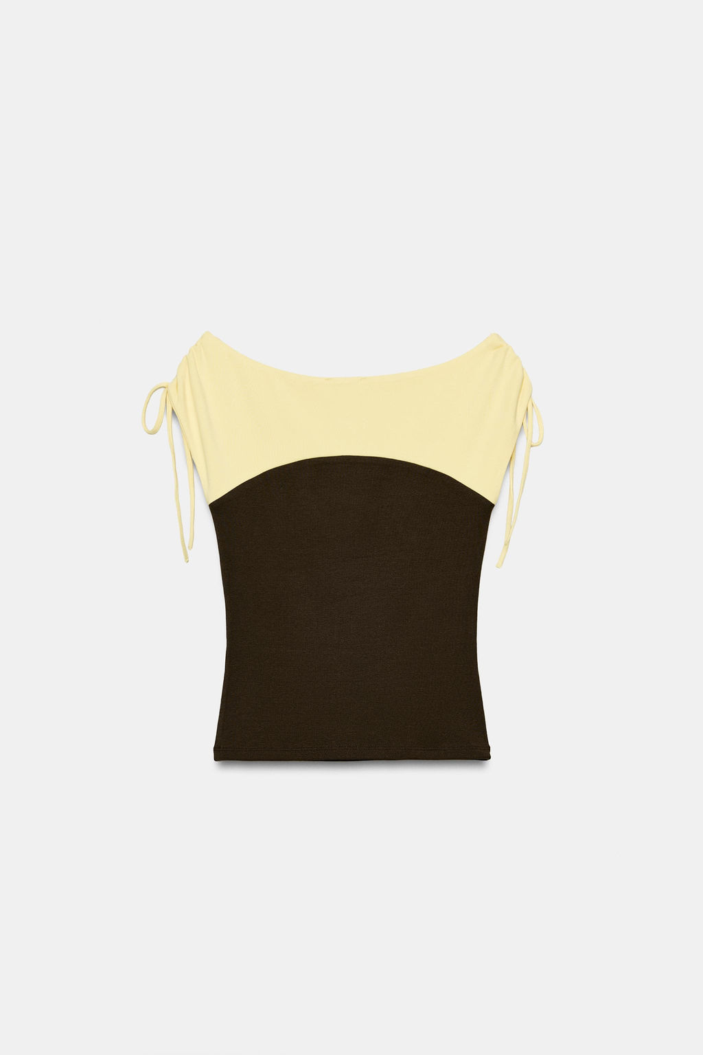 TOP COMBINADO FRUNCES / Marr?n / Crudo - Zara фото 6