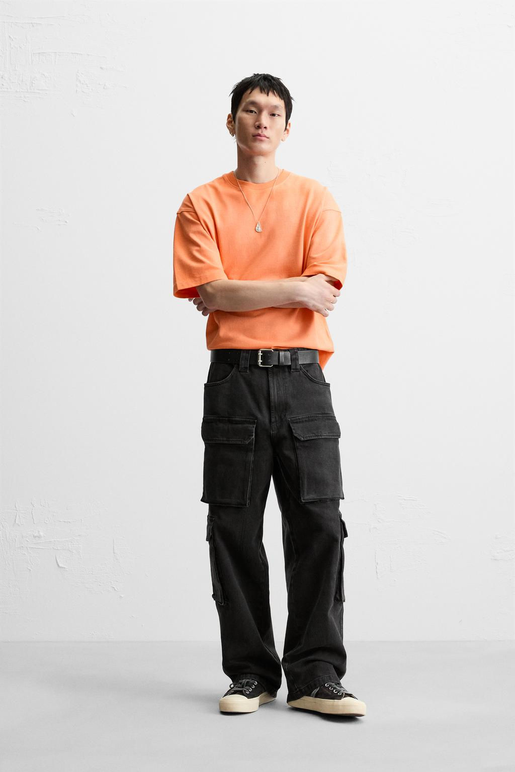 RELAXED FIT SPRAY WASH T-SHIRT - Zara фото 9