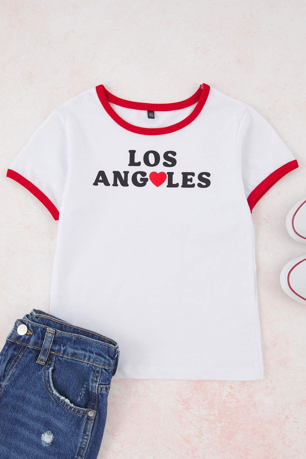 Ekru K?z Cocuk %100 Pamuk Slogan Bask?l? Biye Detayl? K?sa Kol Orme T-Shirt TKDSS25TS00115 - Trendyolmilla фото 2