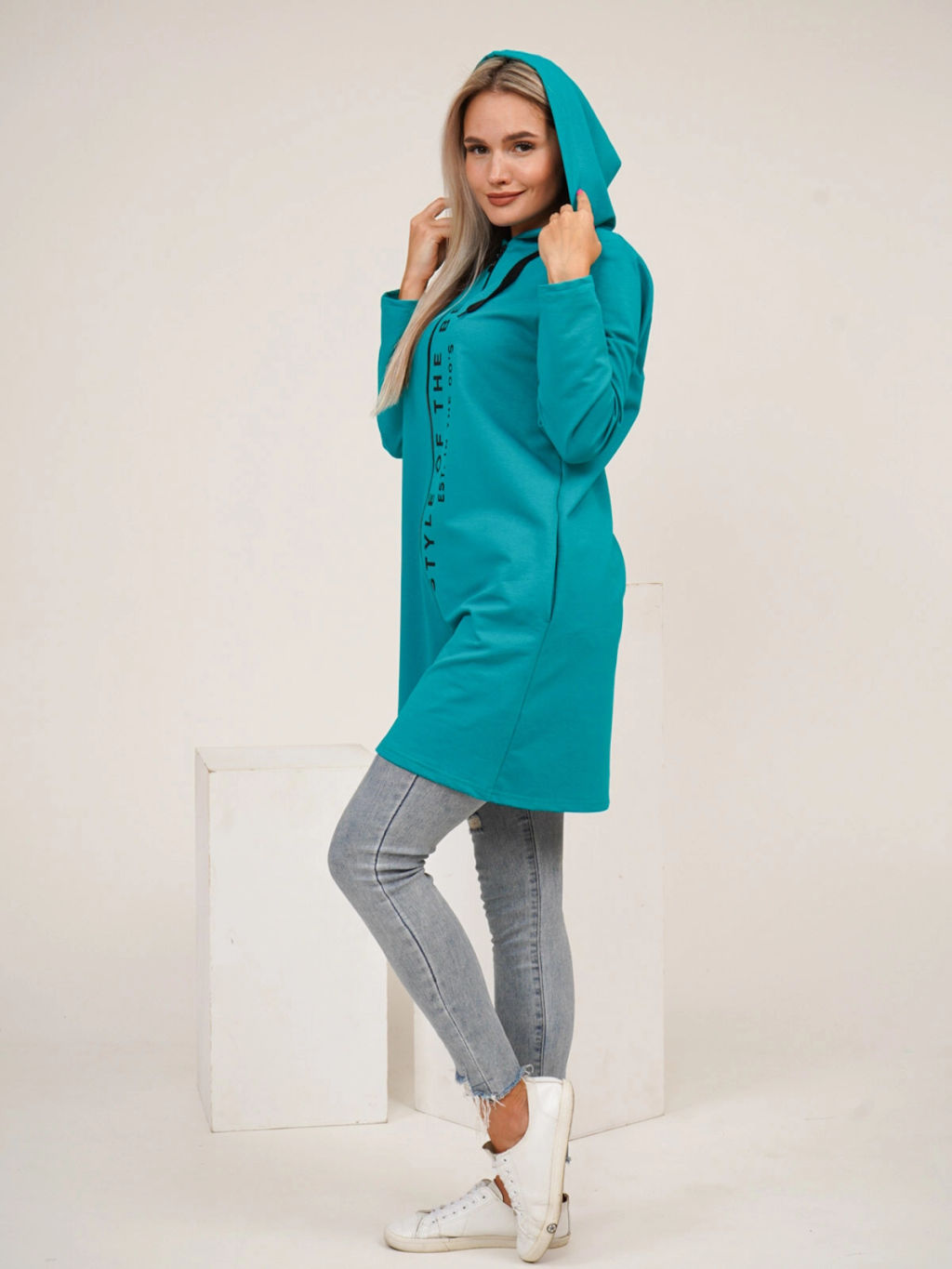 Кардиган женский, цвет бирюзовый