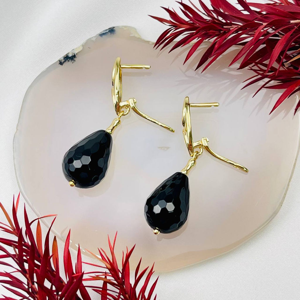 Серьги из черного Агата - Радуга самоцветов фото 3