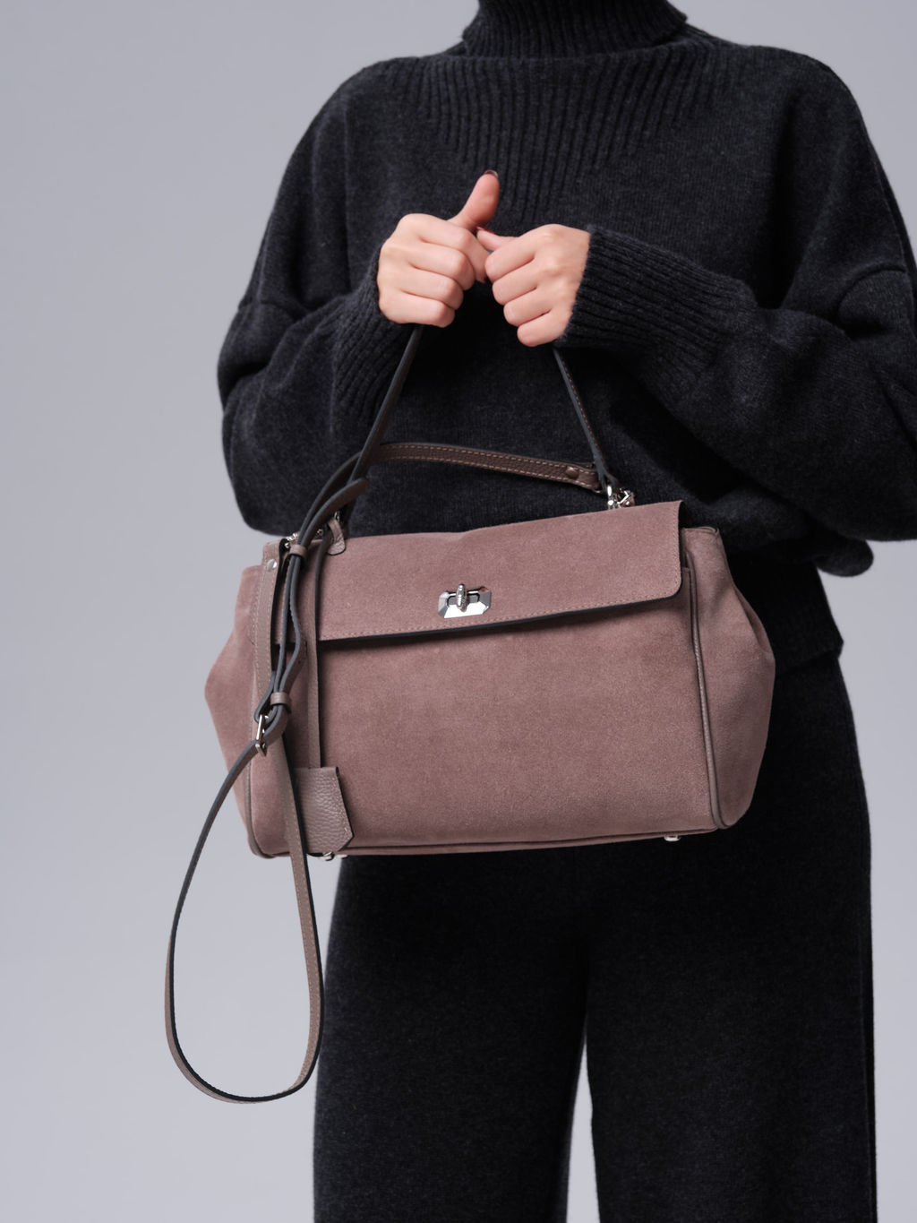 Замшевая сумка Nadi DBR 31356 капучино  фото 5