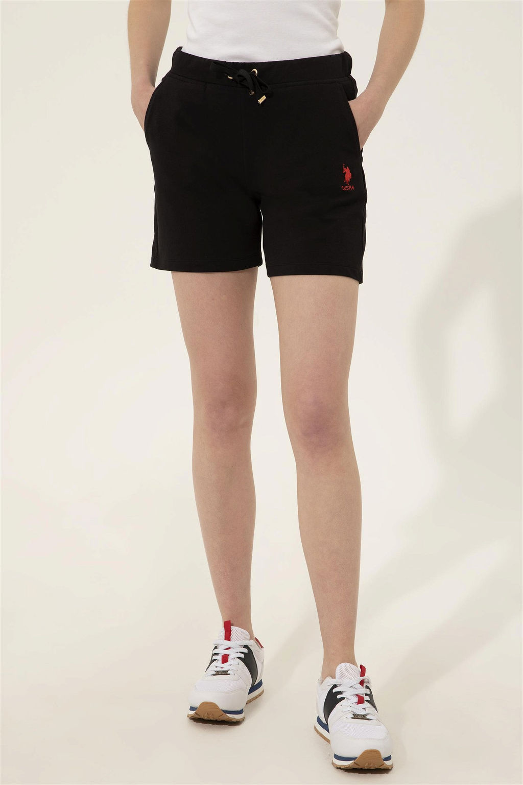 Женские черные трикотажные шорты Скидка 20% в корзине - U.s. polo assn фото 2