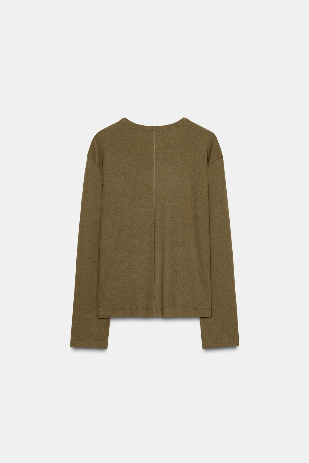 RIBBED LONG SLEEVE T-SHIRT - Zara фото 6