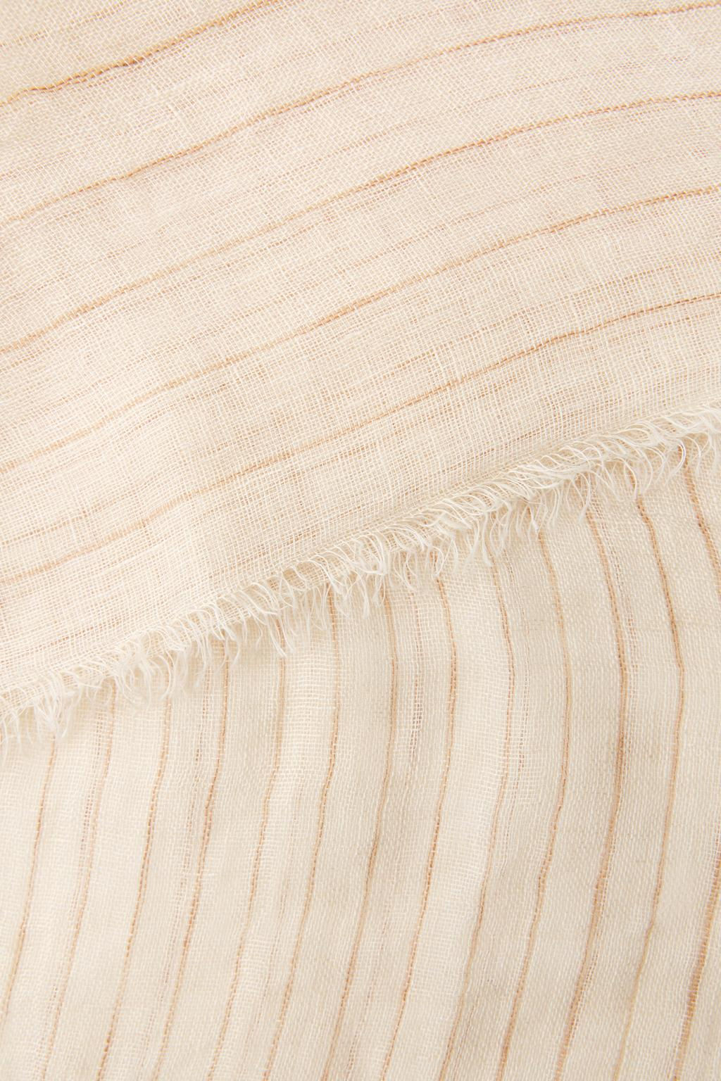 STRIPED 100% LINEN SCARF - Zara фото 5