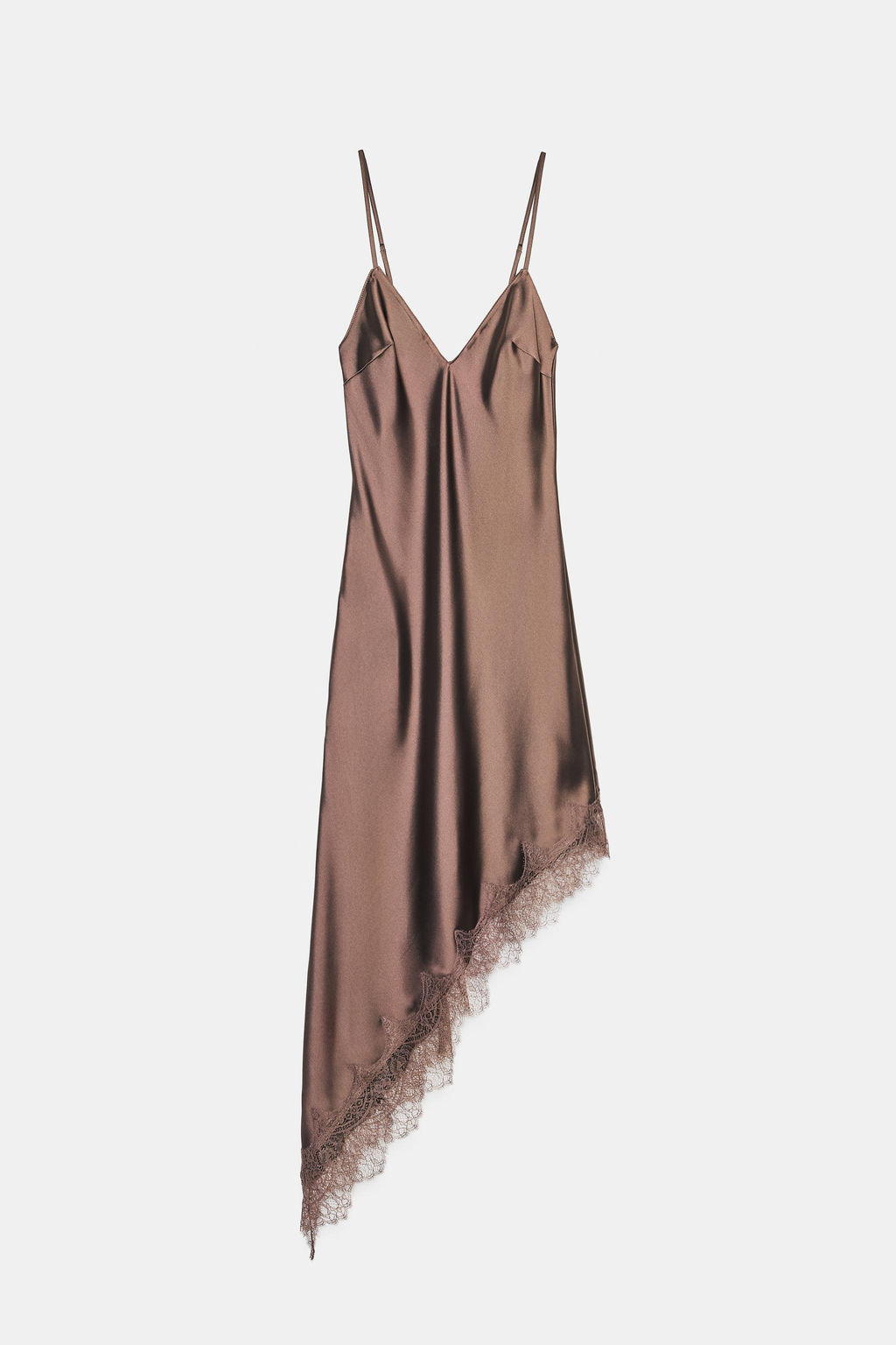 SATIN LACE DRESS - Zara фото 10