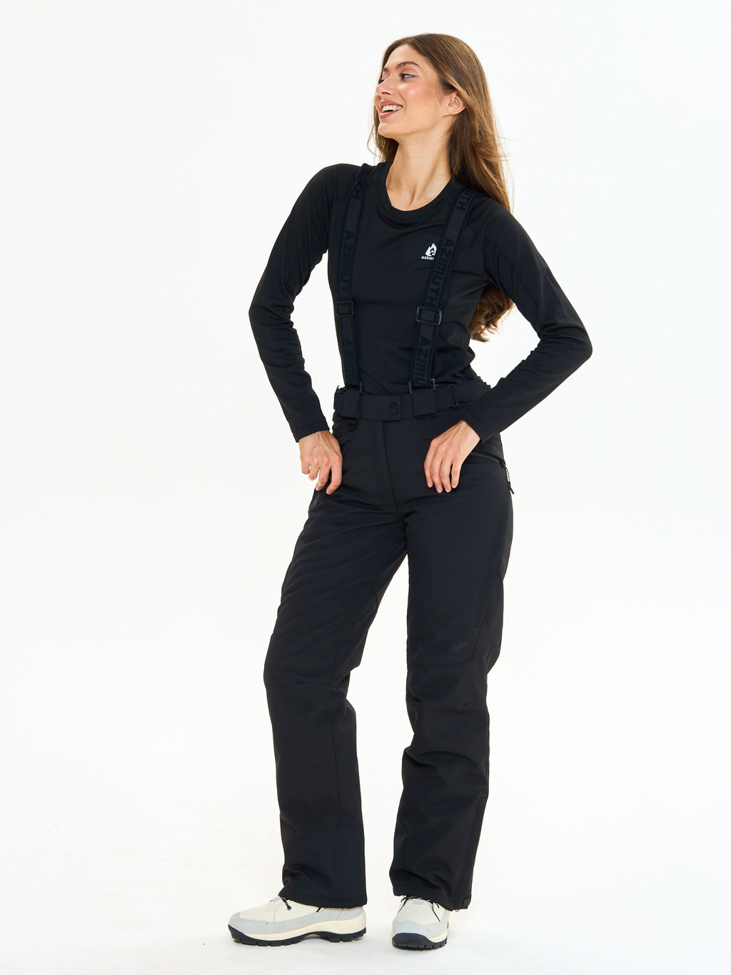 Женские мембранные сноубордические / горнолыжные брюки Azimuth Снежное Созвездие 124/9415_10 Черный  фото 9