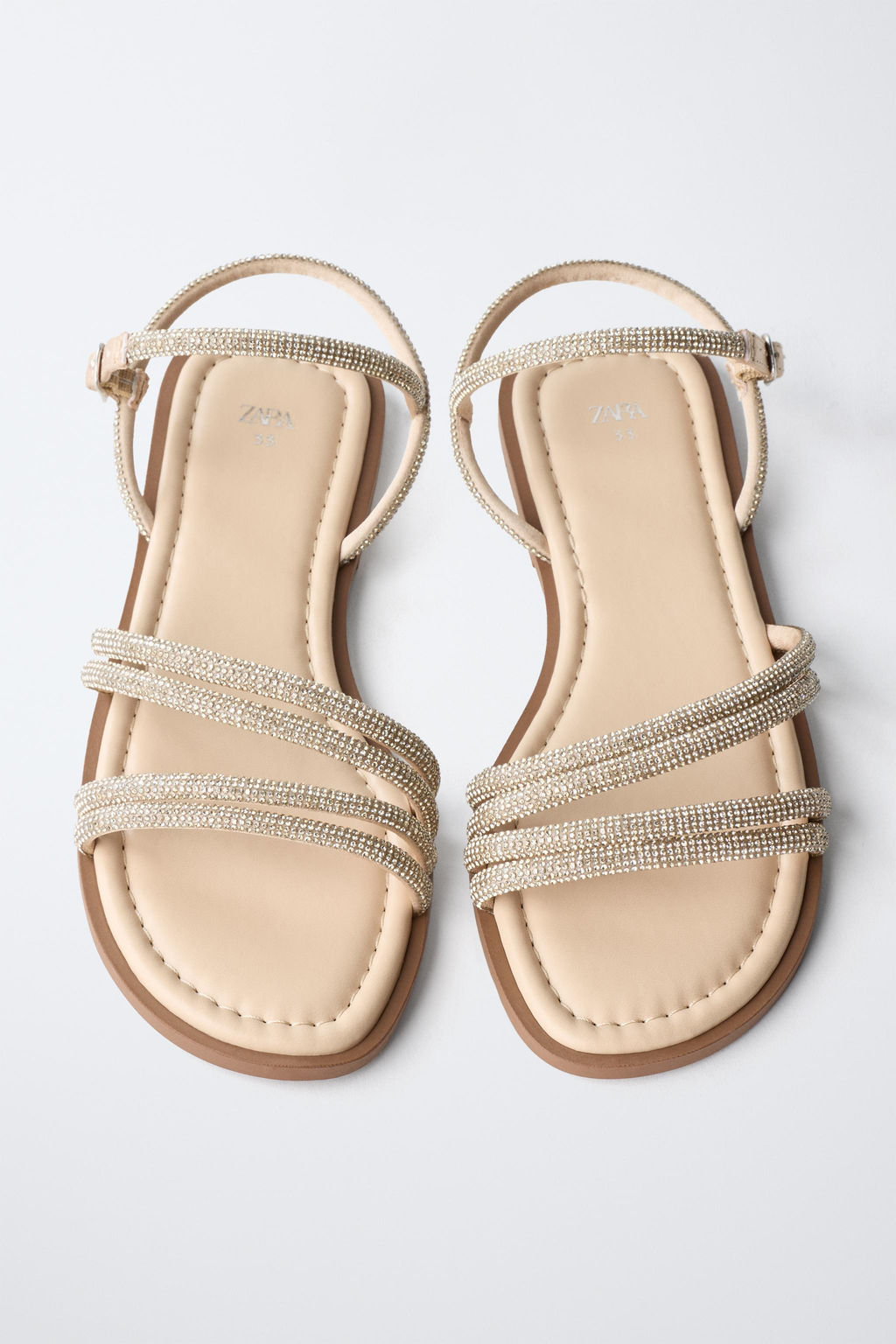 SANDALIA BRILLOS / Oro - Zara фото 4