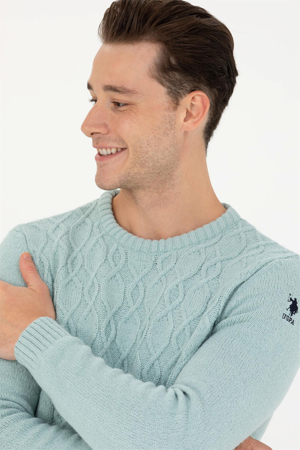 U. S. Polo Assn Мужской мятный свитер - U.s. polo assn фото 2