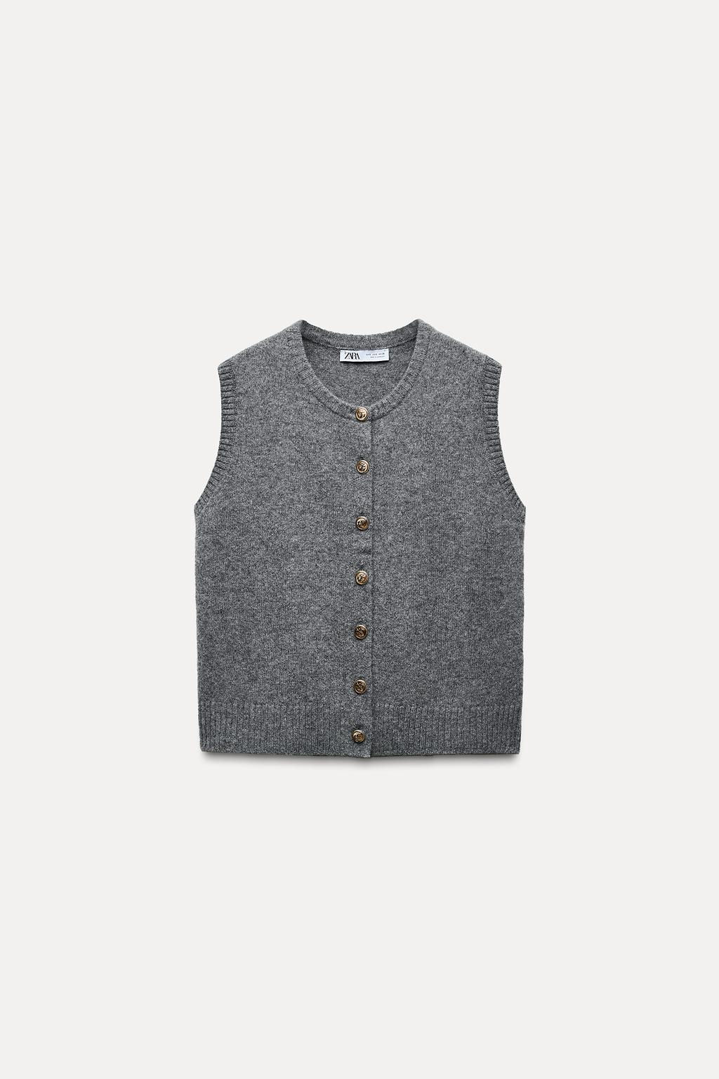 100% WOOL KNIT WAISTCOAT - Zara фото 3