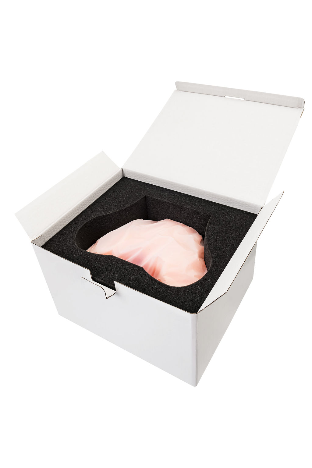 Мастурбатор реалистичный в форме полуторса, с 2 любовными входами ТPE, телесный, 3,7кг (в белой коро