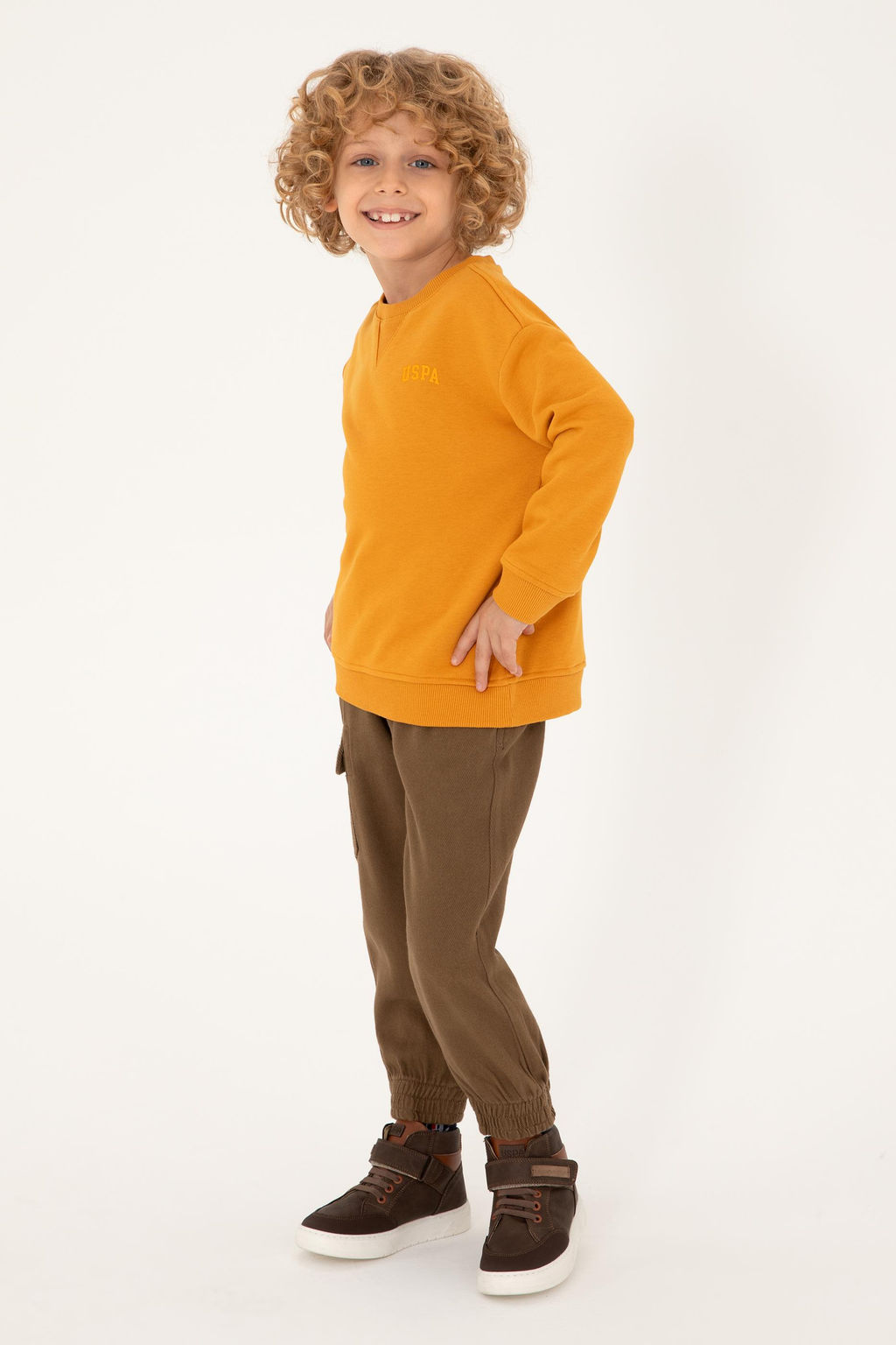 Брюки цвета хаки для мальчиков из парусины Неожиданная скидка в корзине - U.s. polo assn фото 2