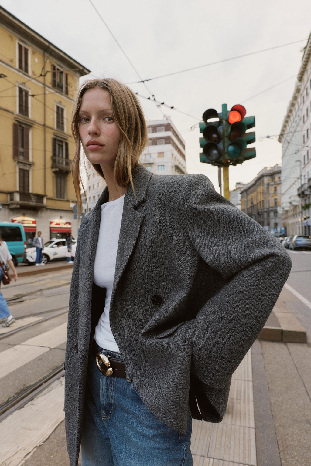 OVERSIZE DOUBLE-BREASTED BLAZER - Zara фото 2