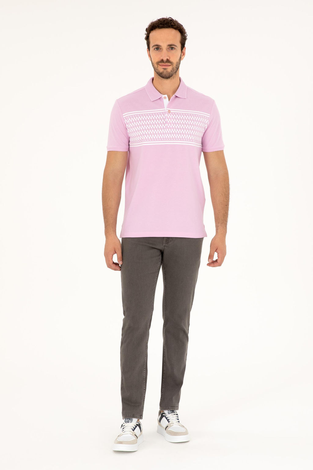 U. S. Polo Assn / Мужская розовая футболка - U.s. polo assn фото 4