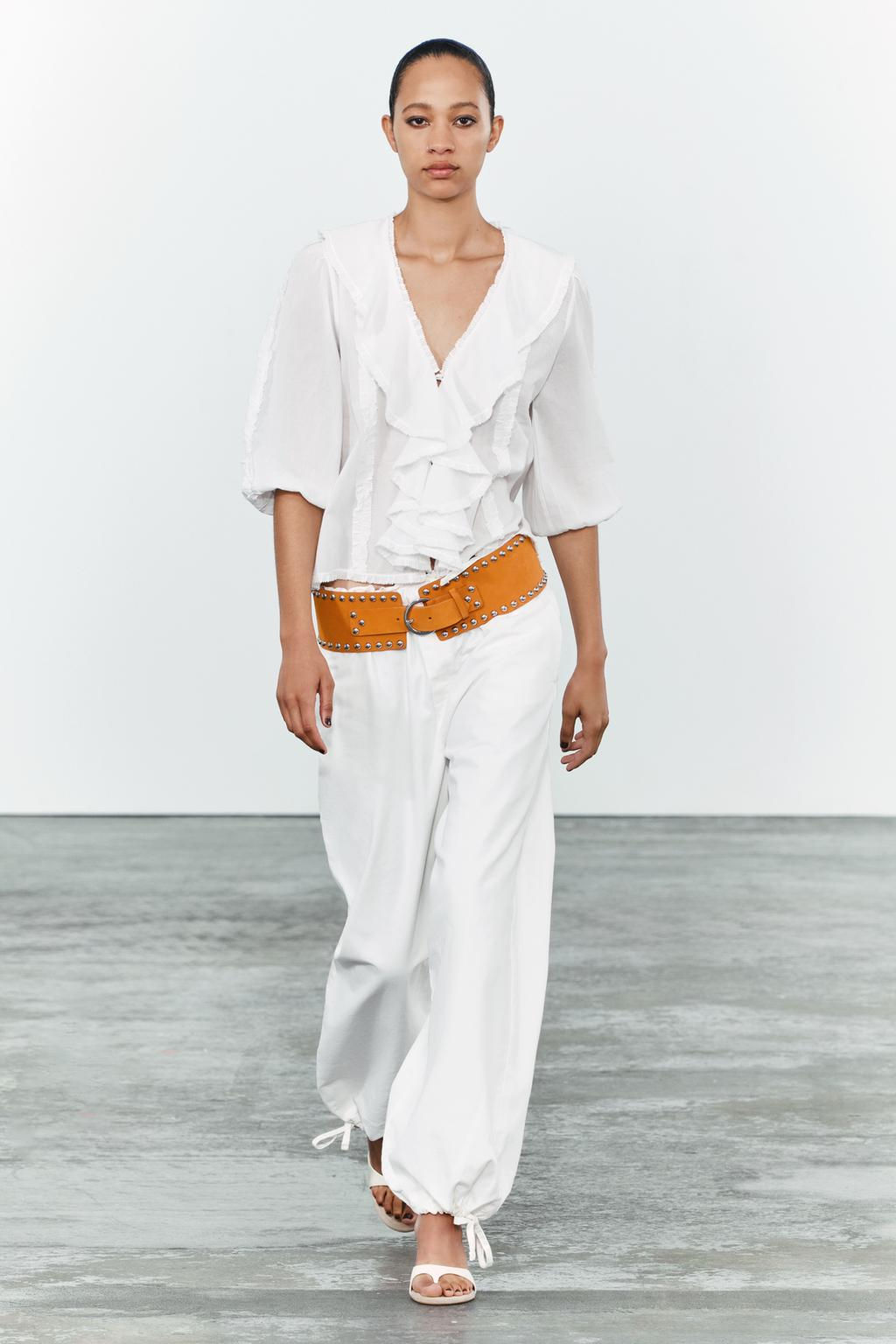 STUDDED LEATHER CORSET BELT - Zara фото 3